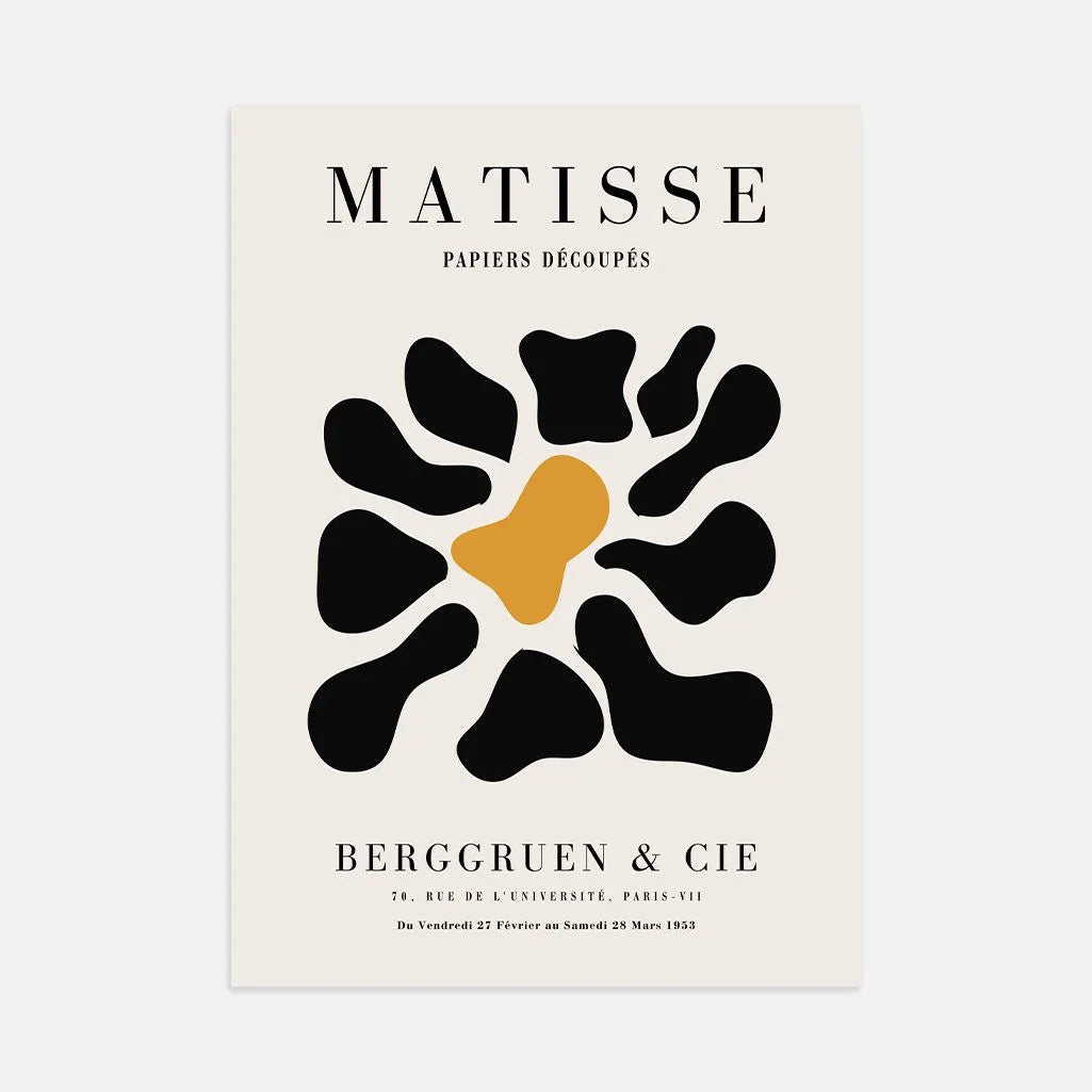 Plakat Matisse Czerń Musztarda Formy