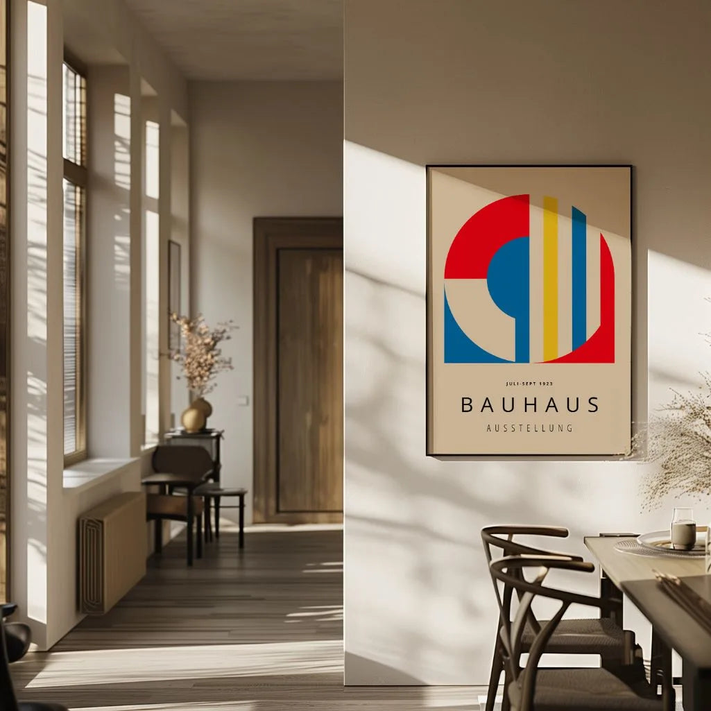 Bauhaus Czerwony Abstrakt Plakat