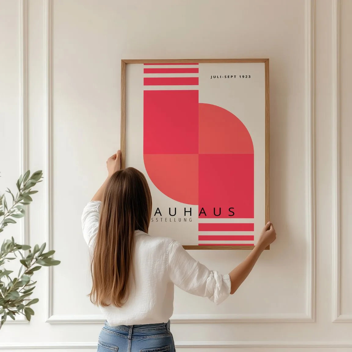 Bauhaus Różowy Rytm Plakat