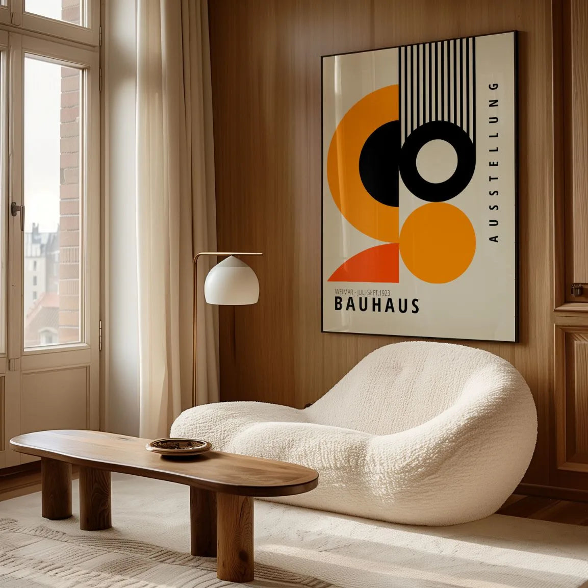 Plakat Bauhaus Pomarańczowe Formy