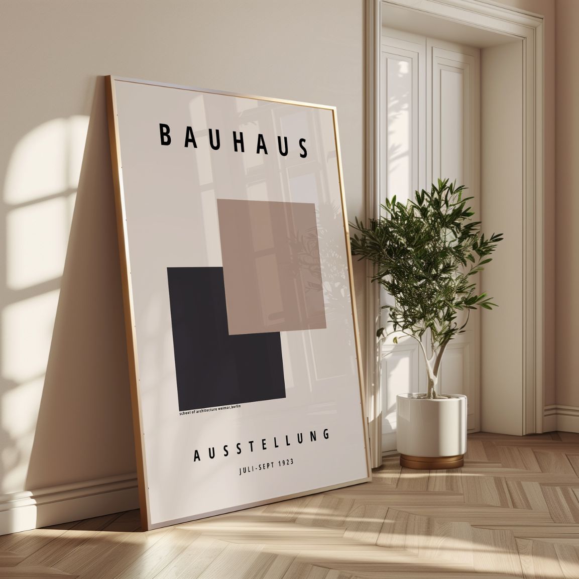 Plakat Bauhaus Geometryczny Kwadrat