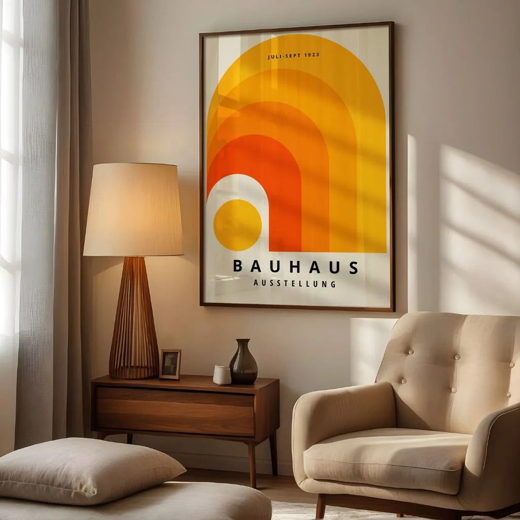 Plakat Bauhaus Pomarańczowa Tęcza
