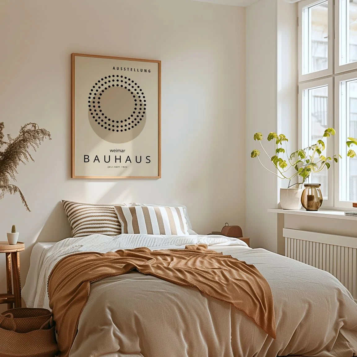 Beżowy Plakat Bauhaus z Kołami