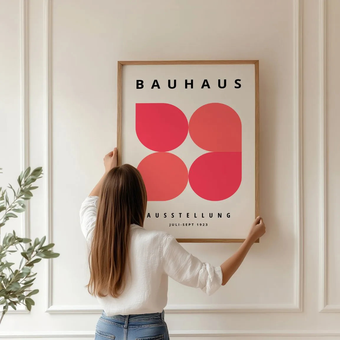 Bauhaus Czerwone Formy Plakat
