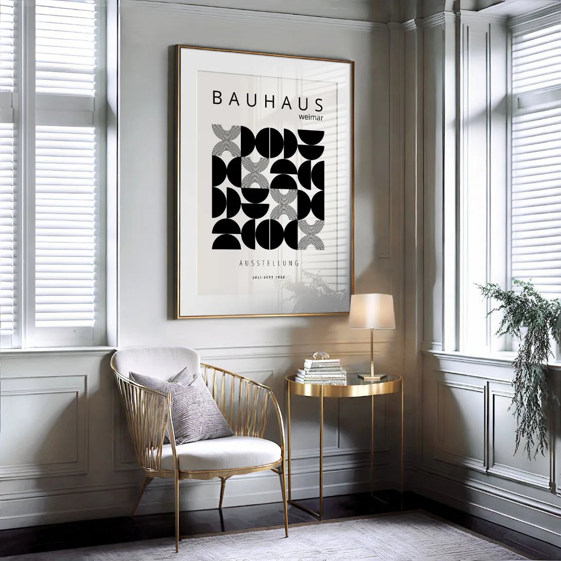 Plakat Bauhaus Półkule Geometria