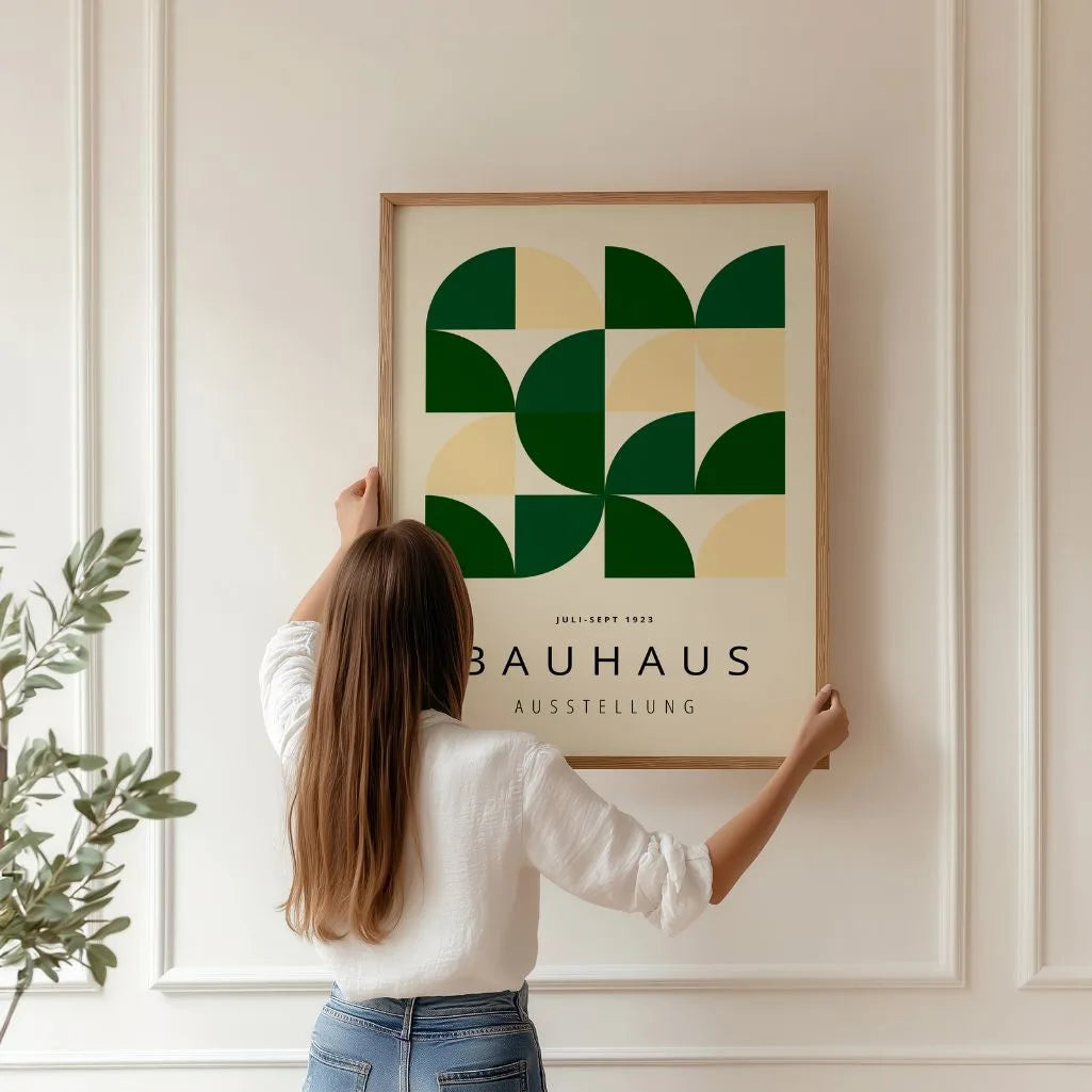 Bauhaus Zieleń i Beż Plakat