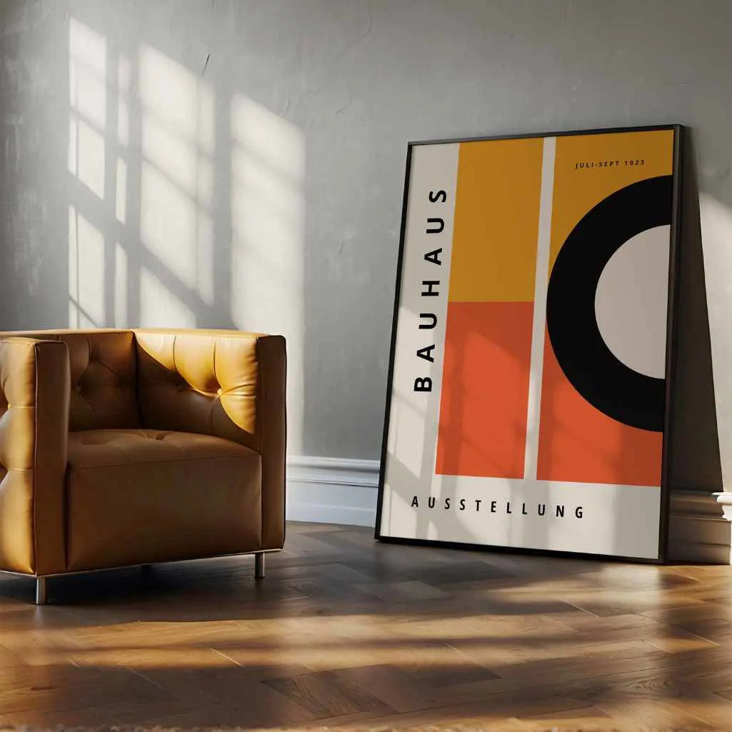 Bauhaus Pomarańcz Kontrast Plakat