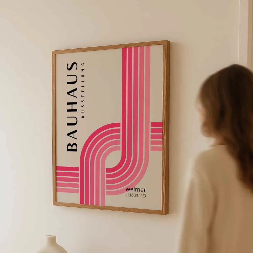 Bauhaus Przecinające Się Linie Plakat