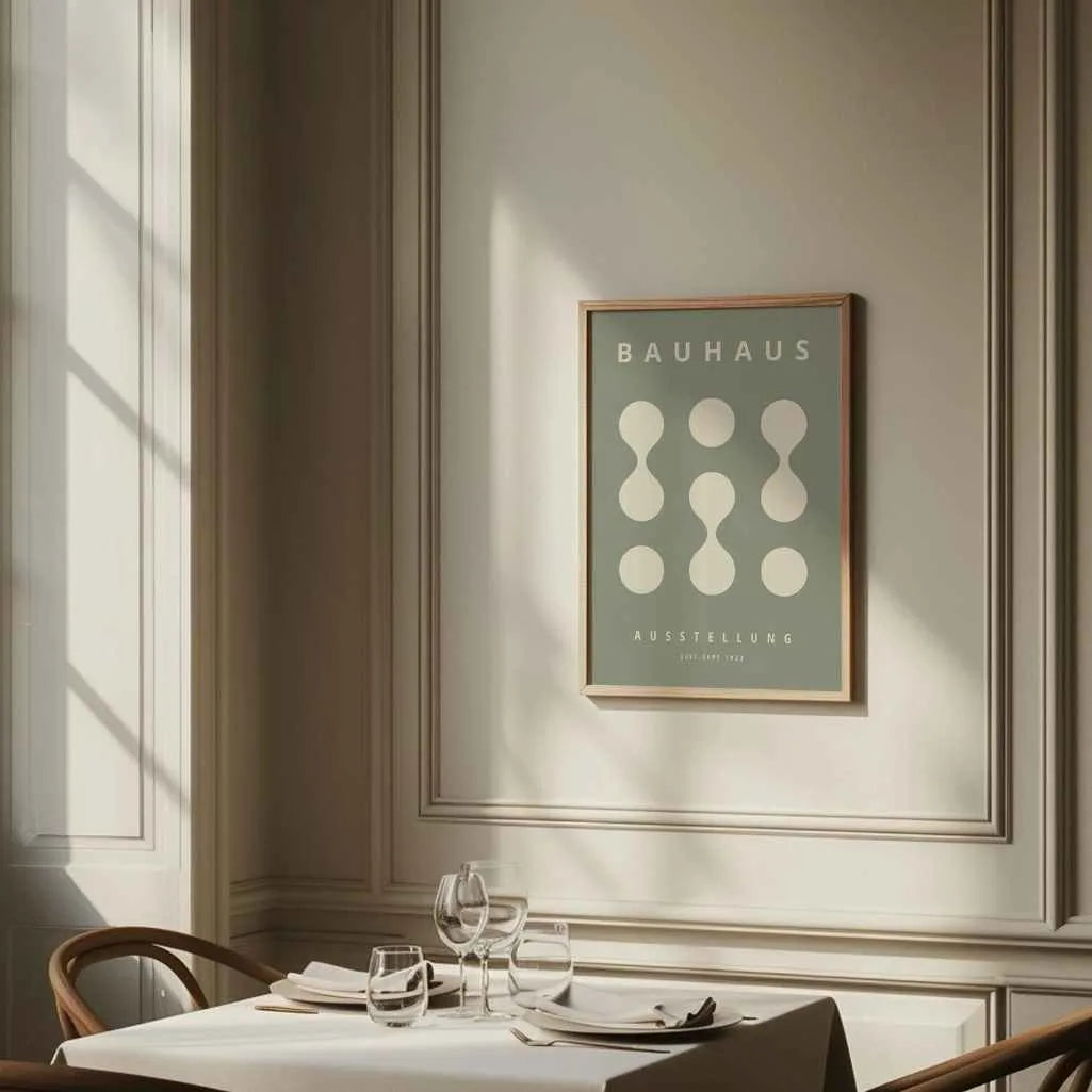 Plakat Bauhaus Zieleń Szałwii
