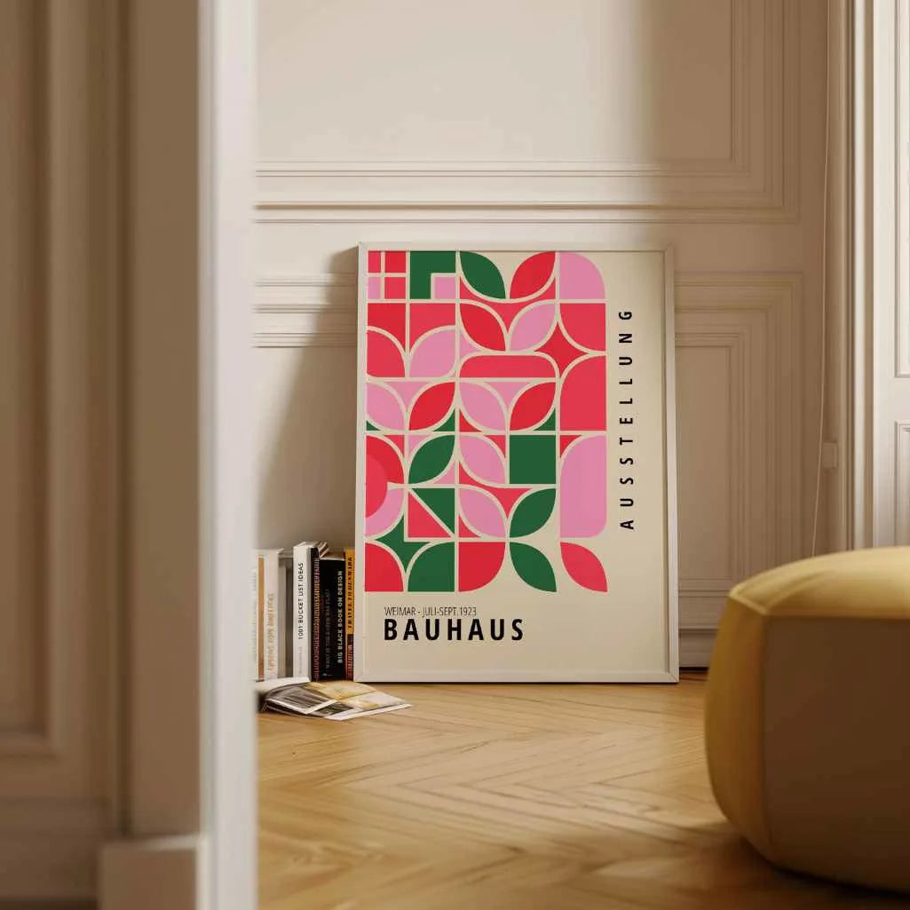 Bauhaus Zieleń Czerwień Plakat