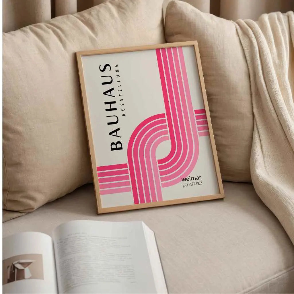 Bauhaus Przecinające Się Linie Plakat