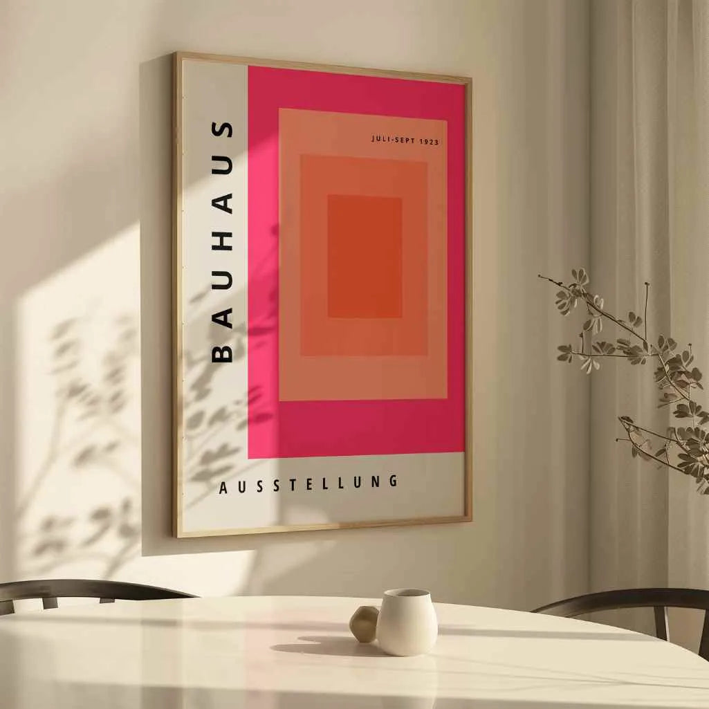 Bauhaus Różowy Gradient Plakat