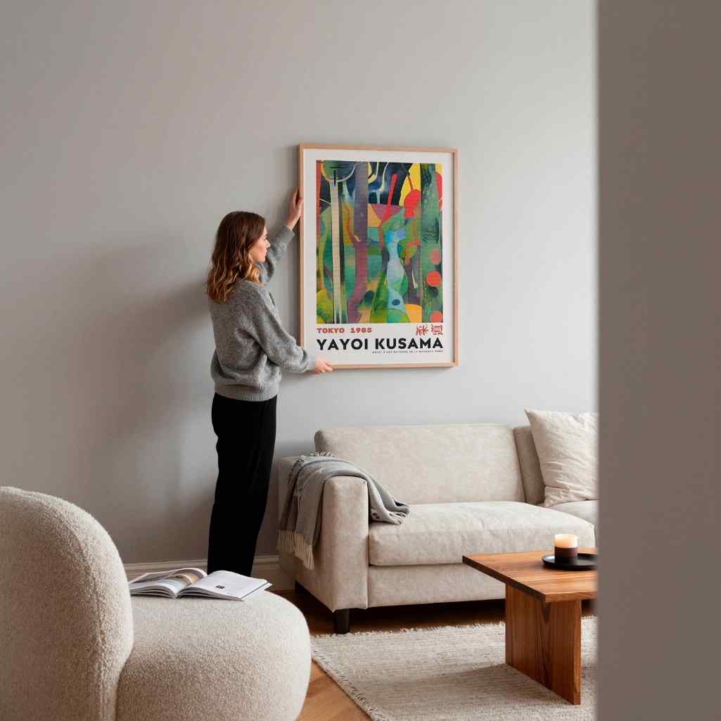 Yayoi Kusama – Plakat ze Złotymi Motywami Natury