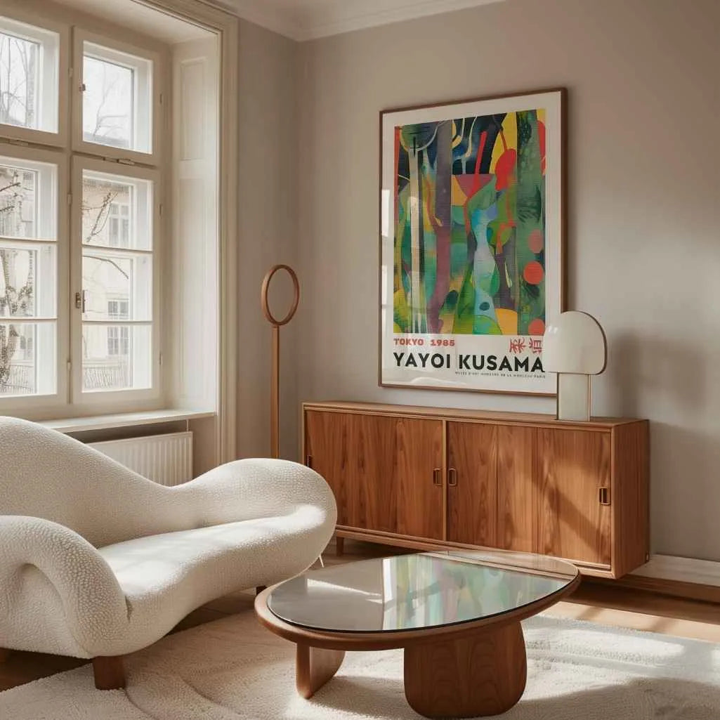 Yayoi Kusama – Plakat ze Złotymi Motywami Natury