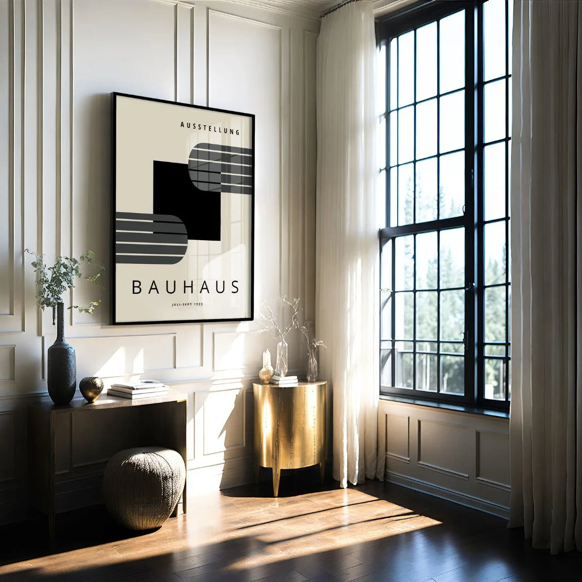 Bauhaus Czarny Kwadrat Plakat