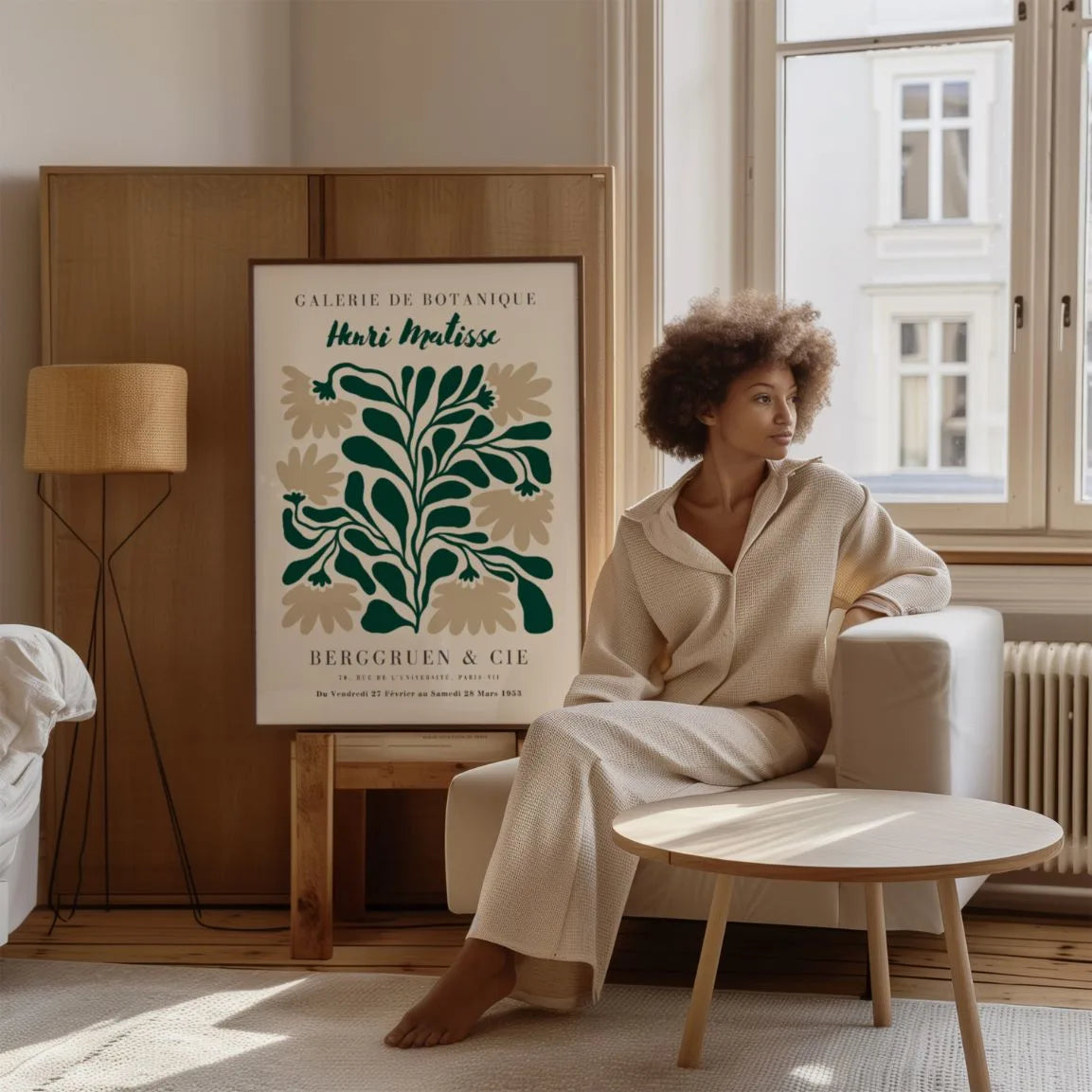 Matisse Beż Liście Plakat