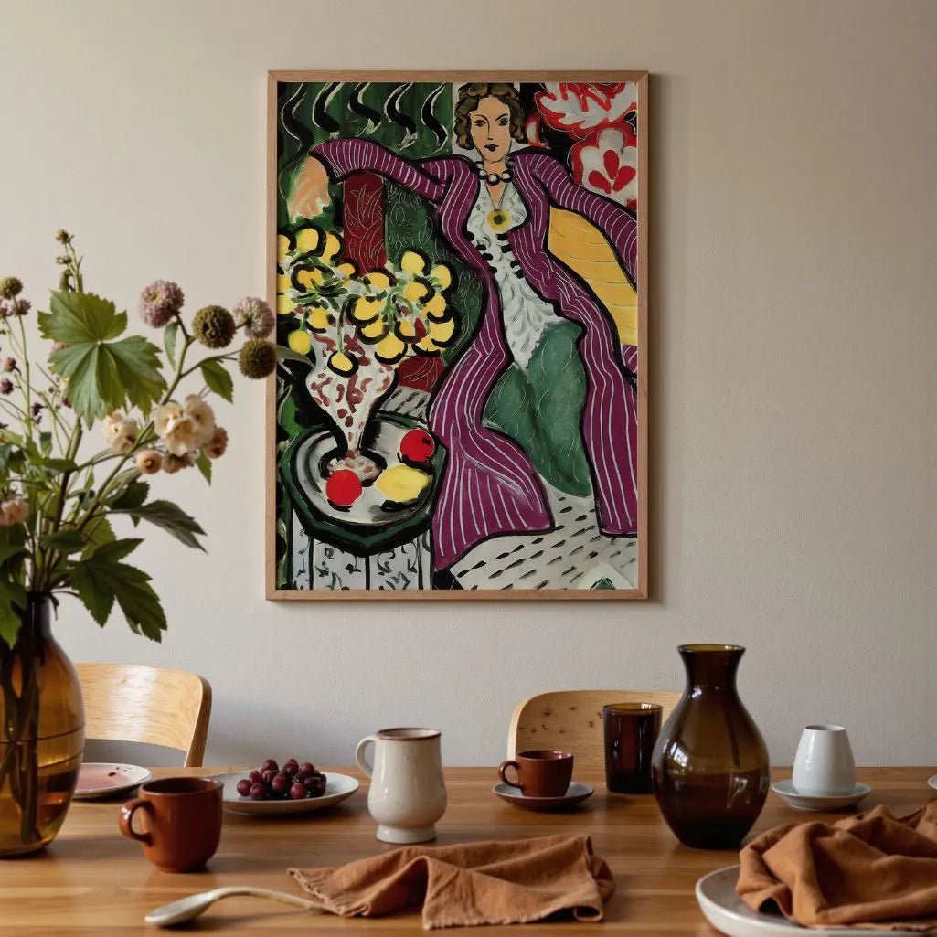 Henri Matisse Plakat – Kobieta w fioletowym płaszczu, 1937 (Pełna okładka)