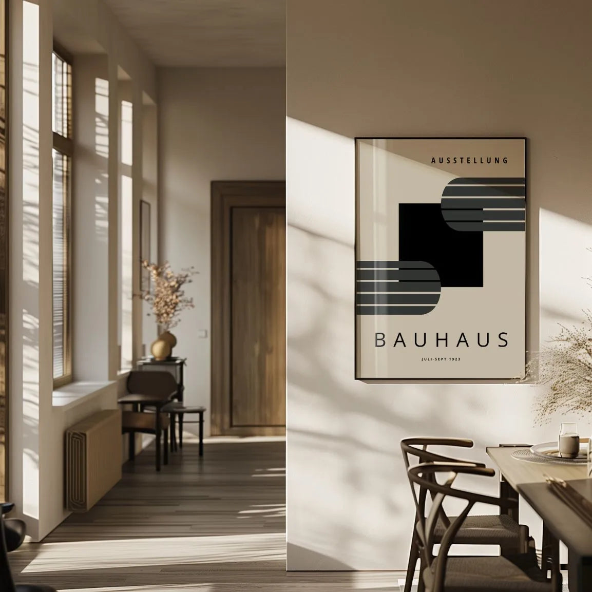 Bauhaus Czarny Kwadrat Plakat