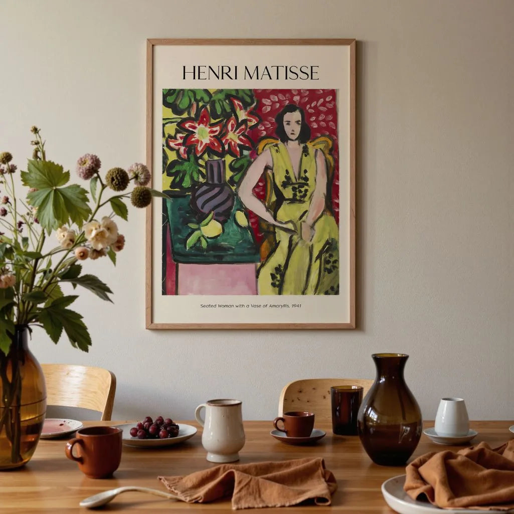 Henri Matisse Plakat – Siedząca kobieta z wazonem amarylisów, 1941