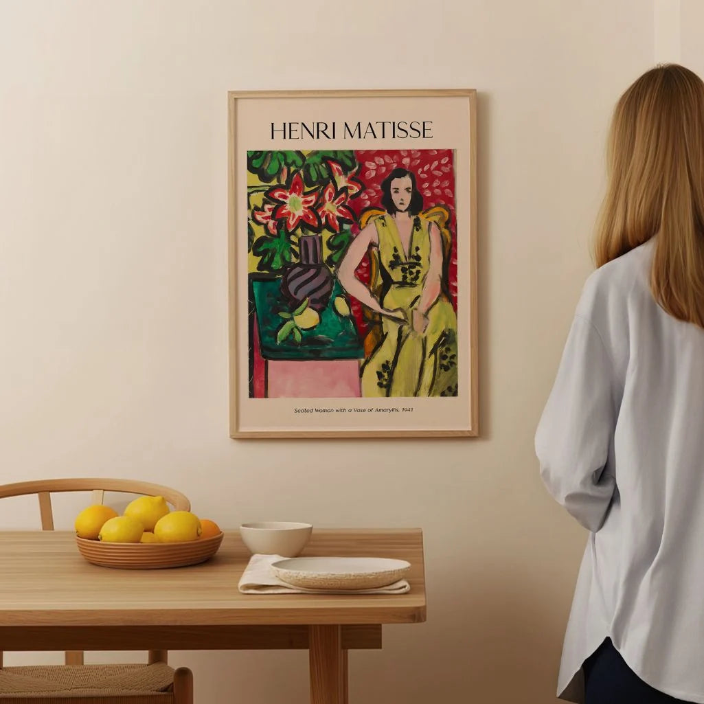 Henri Matisse Plakat – Siedząca kobieta z wazonem amarylisów, 1941