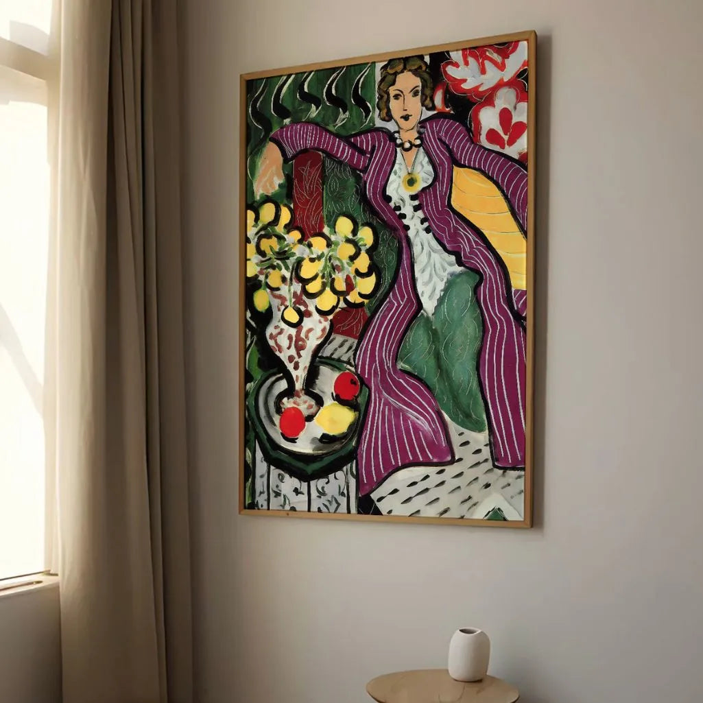 Henri Matisse Plakat – Kobieta w fioletowym płaszczu, 1937 (Pełna okładka)