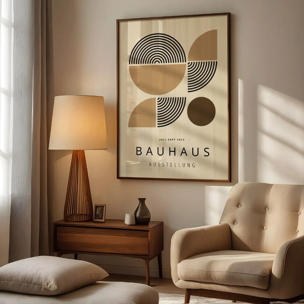 Bauhaus Geometryczne Połówki Plakat