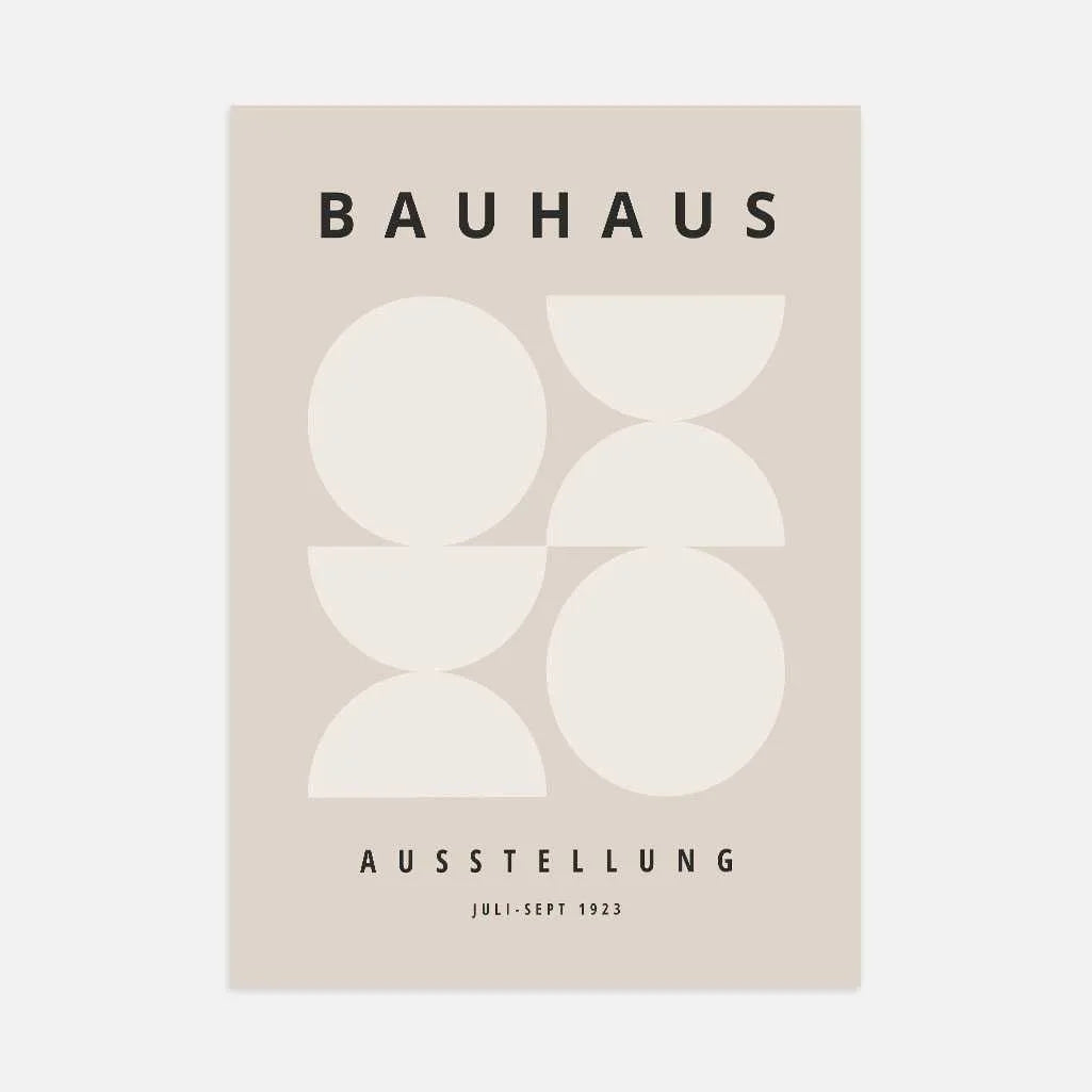 Beżowy Plakat Bauhaus