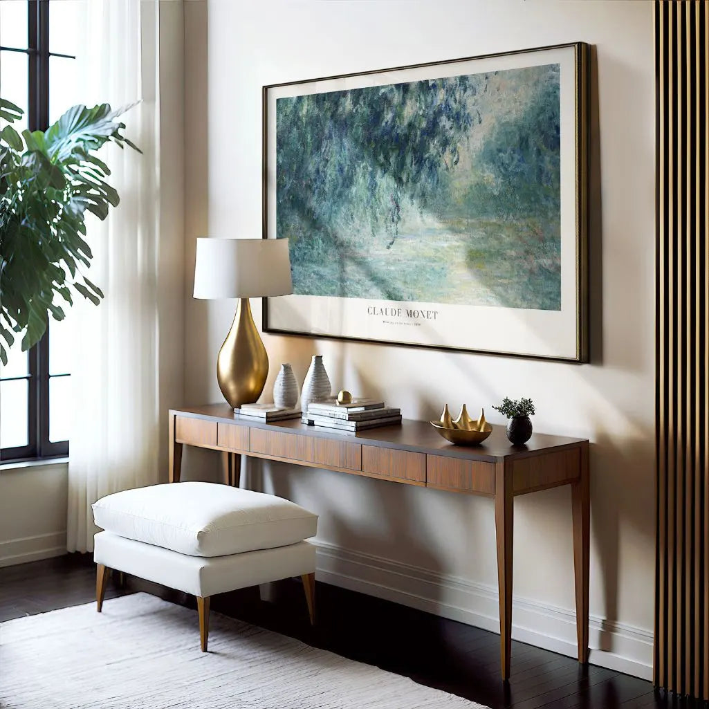 Claude Monet – Poranek nad Sekwaną (1898) Plakat panoramiczny