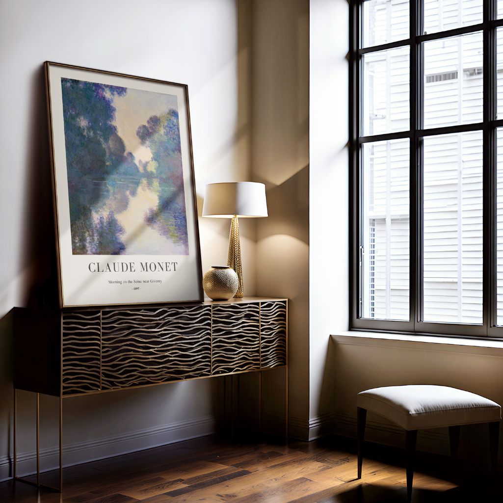 Claude Monet – Poranek nad Sekwaną Plakat, 1897