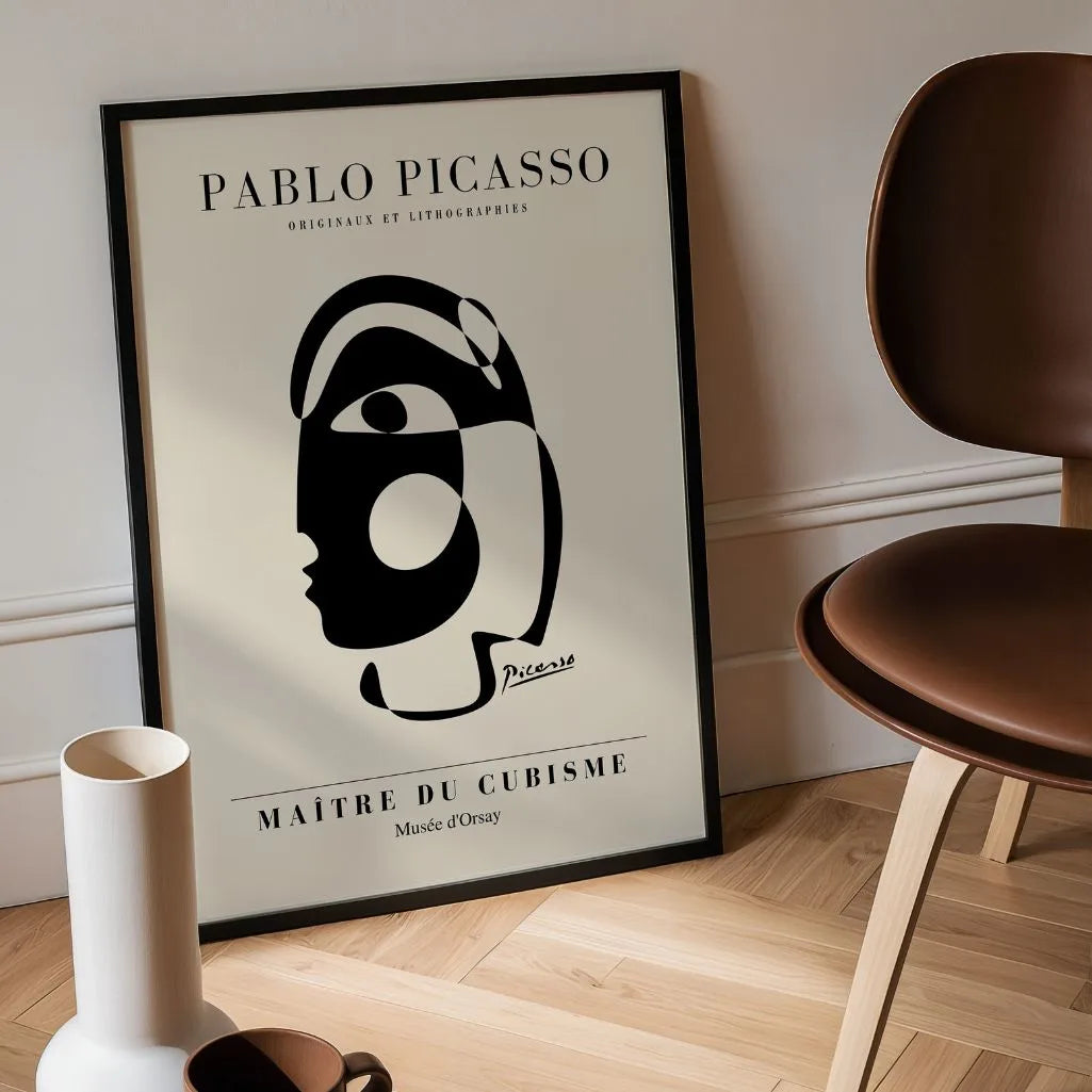 Plakat inspirowany twórczością Pablo Picasso – Twarz geometrii