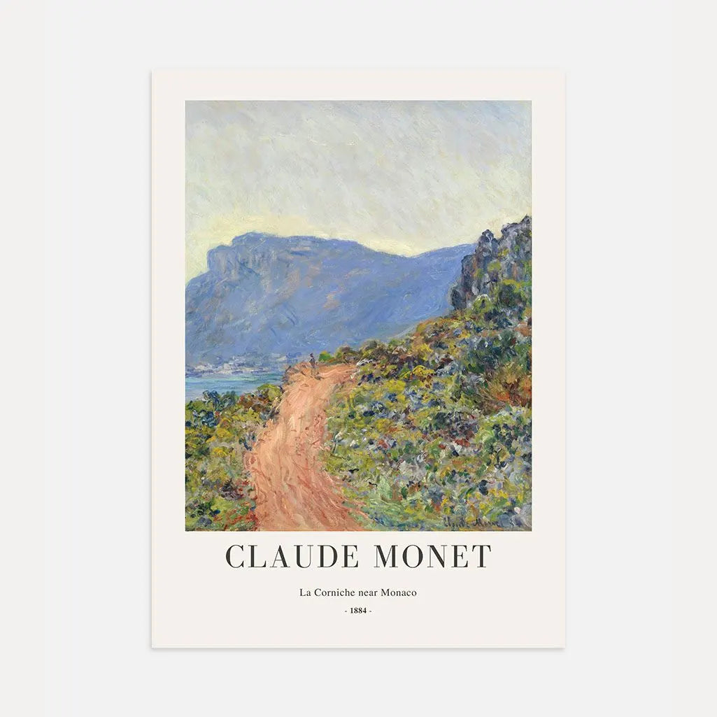 Claude Monet – La Corniche w pobliżu Monako (1884) Plakat