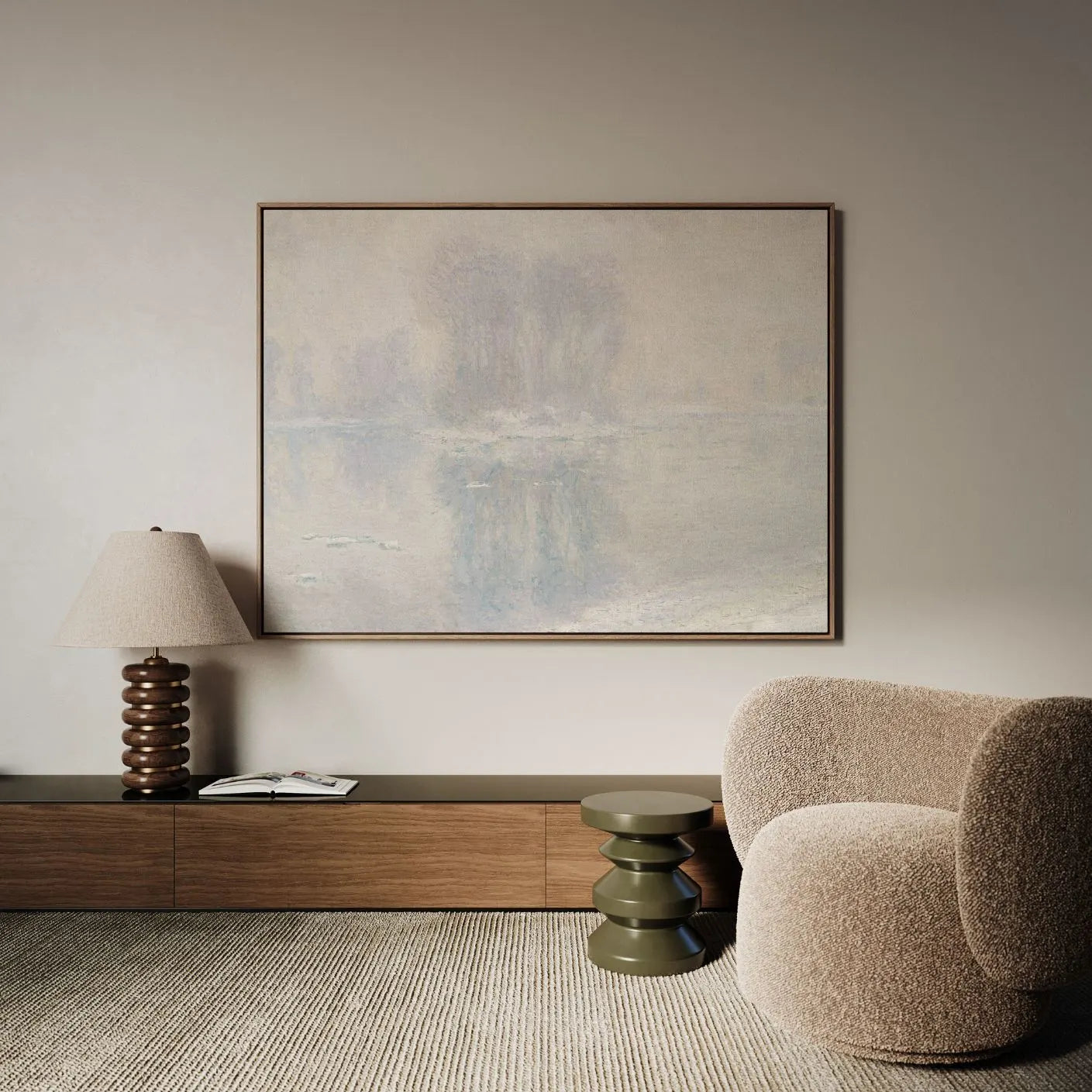 Obraz na płótnie w ramie - Kry lodowe, 1893