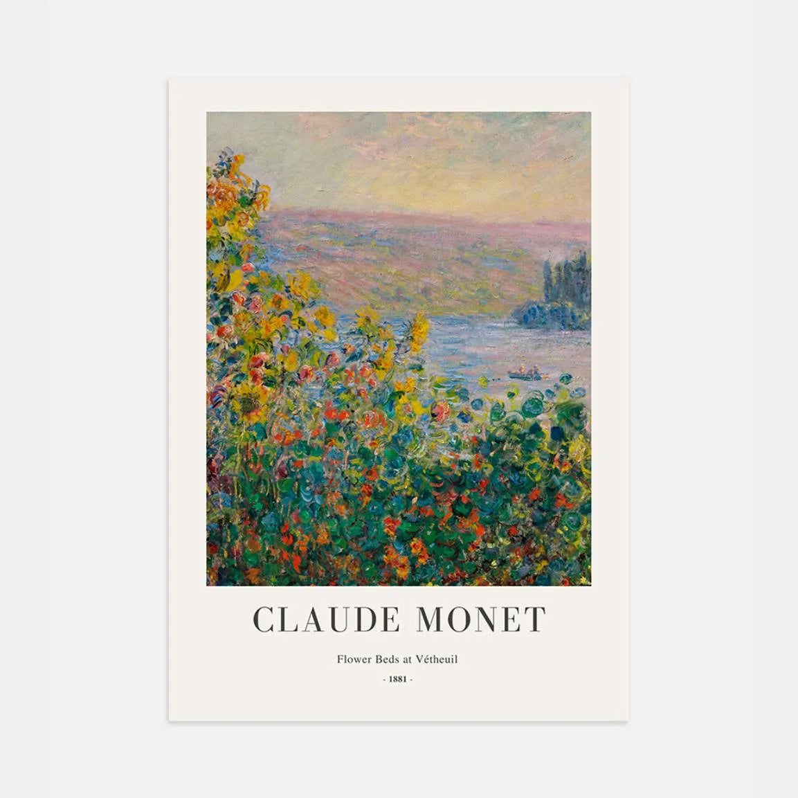 Plakat Claude Monet – Rabaty kwiatowe w Vétheuil