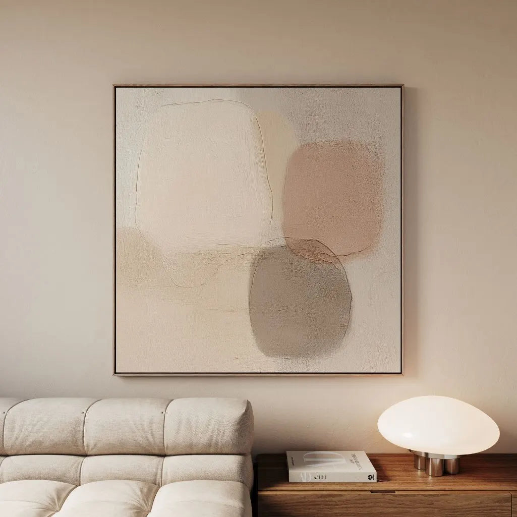 Obraz na płótnie w ramie – Neutralna równowaga