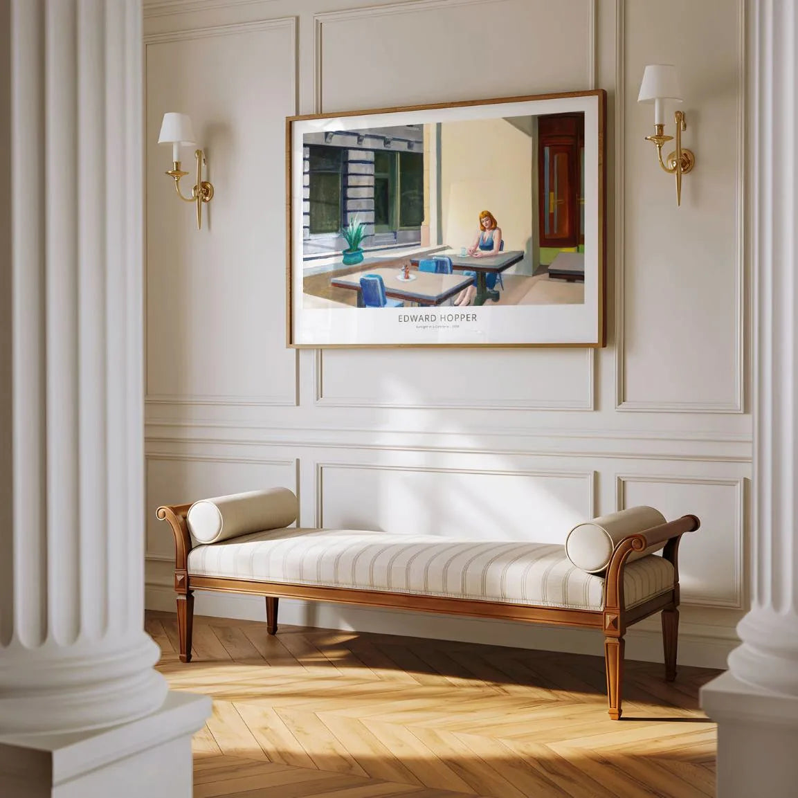 Plakat Edwarda Hoppera – Słońce w kawiarni, 1958