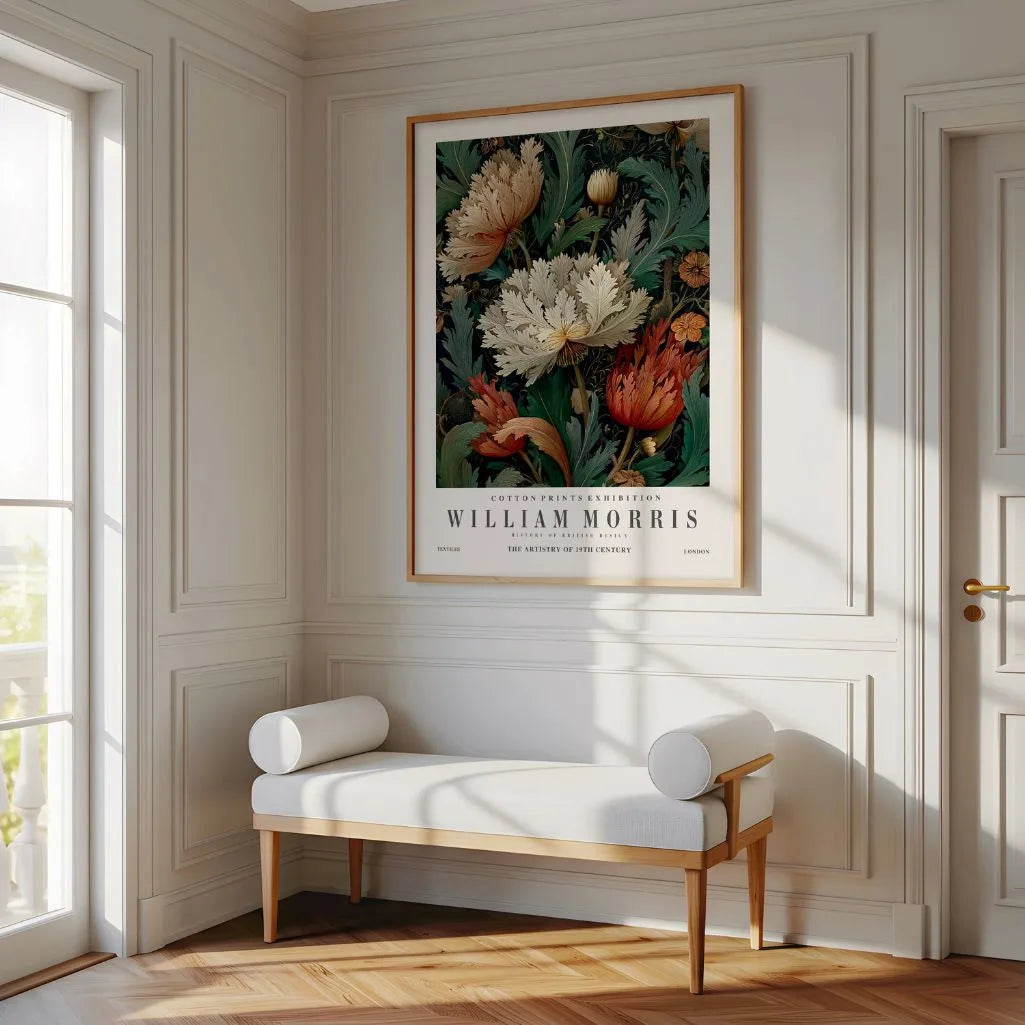 Plakat – Kremowe i Czerwone Kwiaty