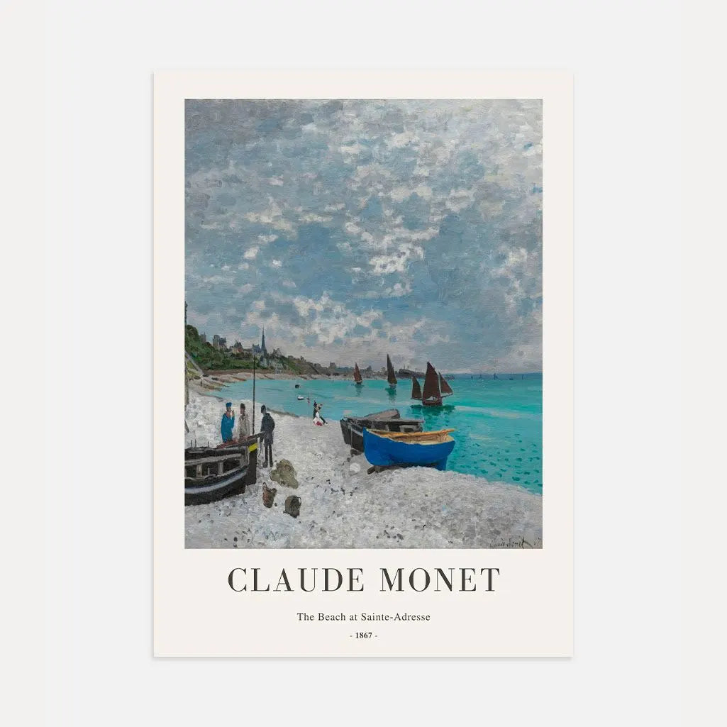 Plakat Claude Monet – Plaża w Sainte-Adresse, 1867