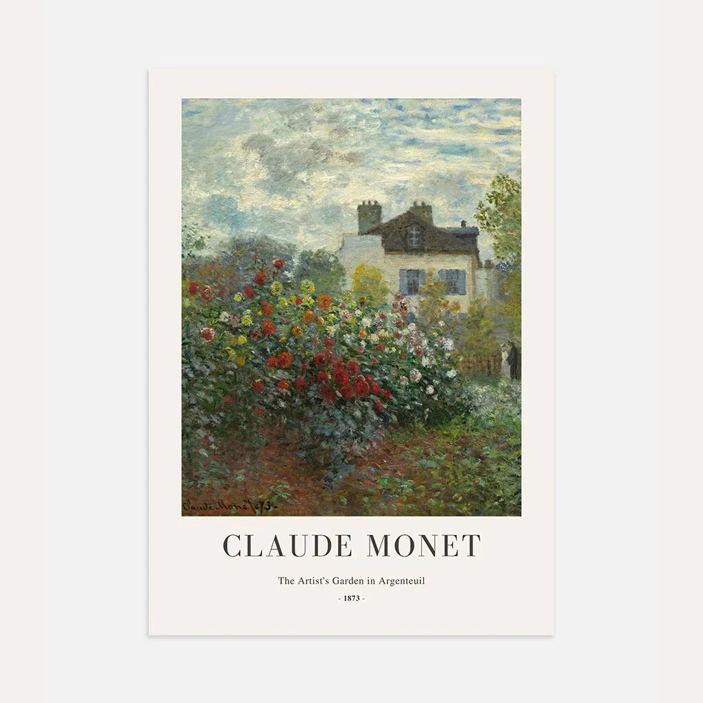 Claude Monet – Ogród artysty w Argenteuil Plakat, 1873