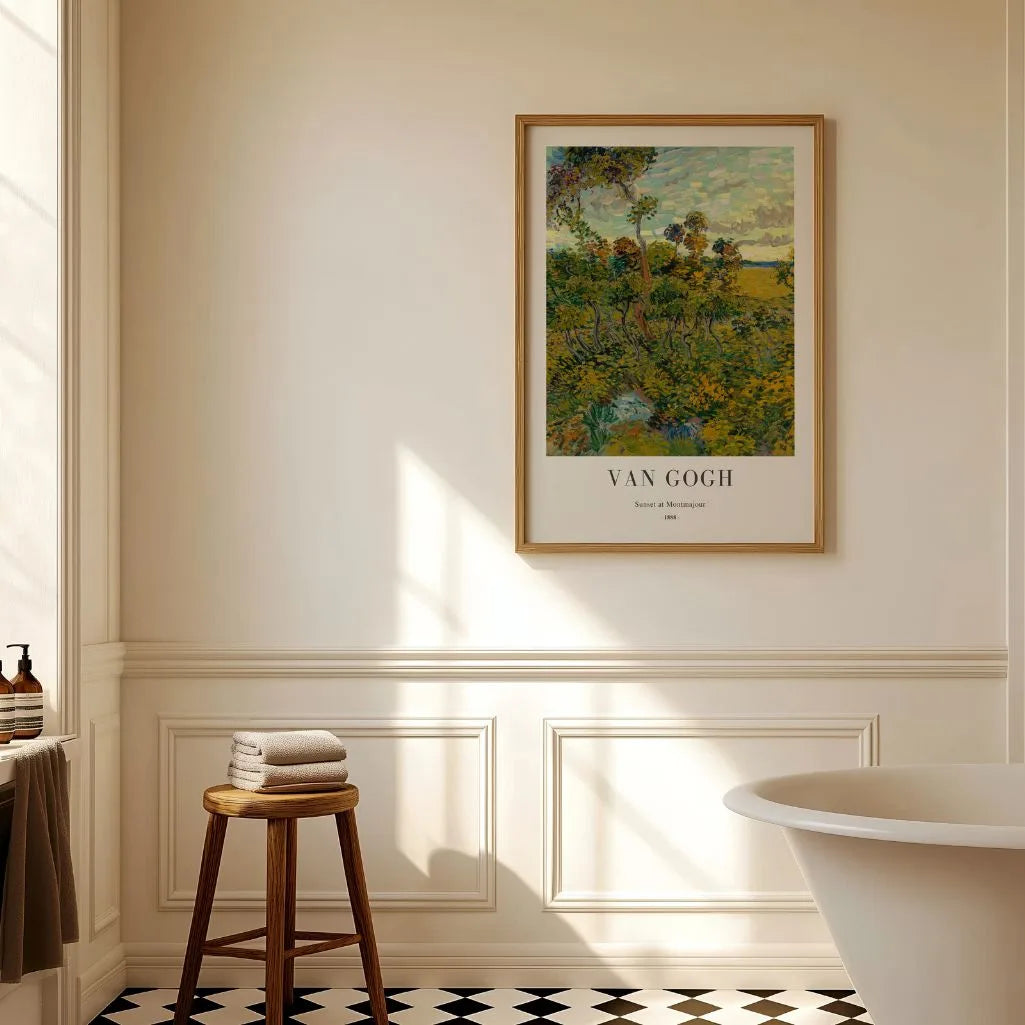 Plakat Van Gogha – Zachód słońca w Montmajour, 1888