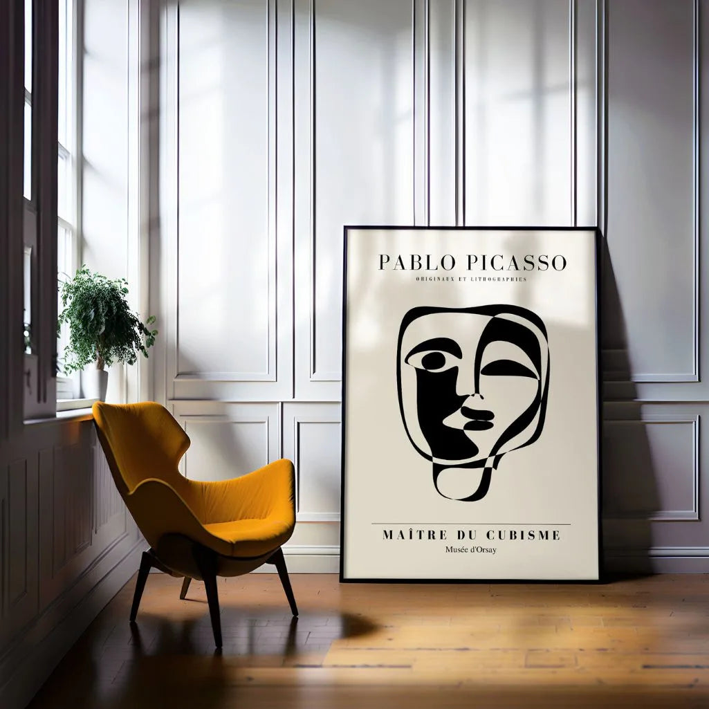 Plakat inspirowany twórczością Pablo Picasso – Maska emocji