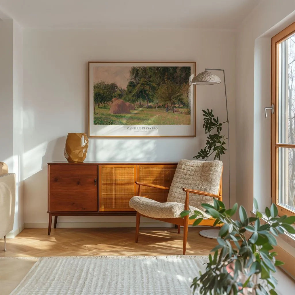 Pissarro Haystack Morning Eragny Poster