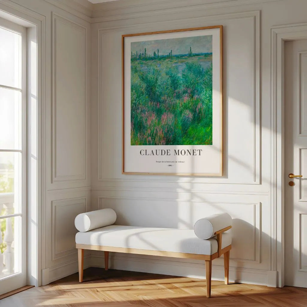 Claude Monet – Brzegi Sekwany w pobliżu Vétheuil (1881) Plakat