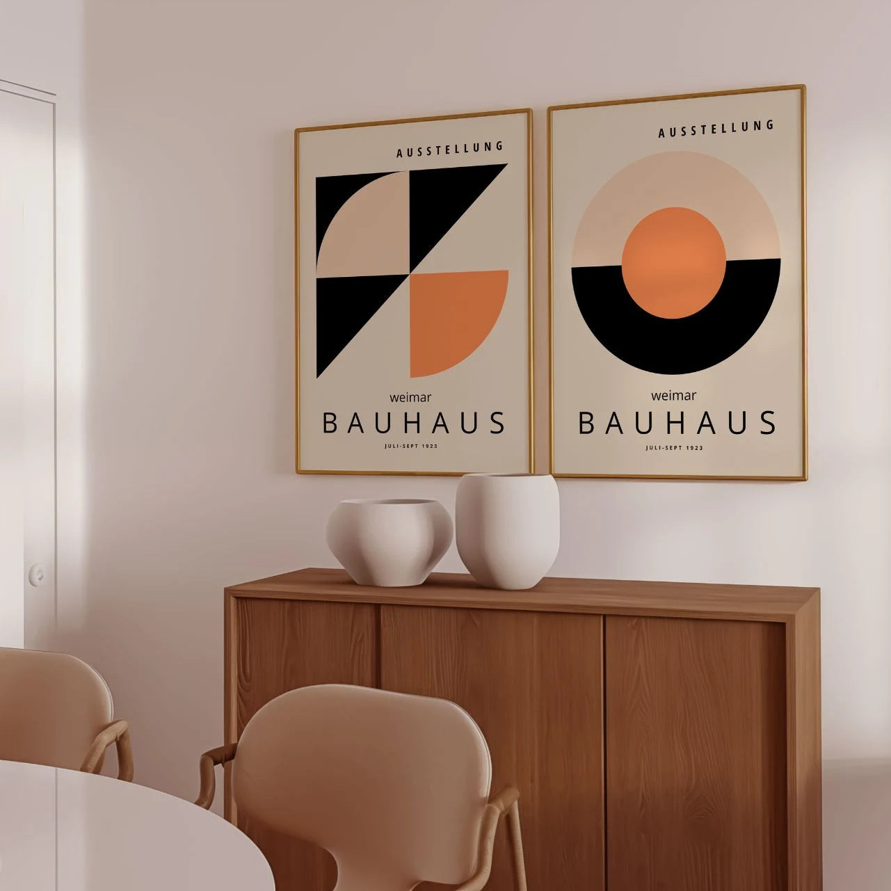 Zestaw 2 Plakatów Bauhaus Terakota 