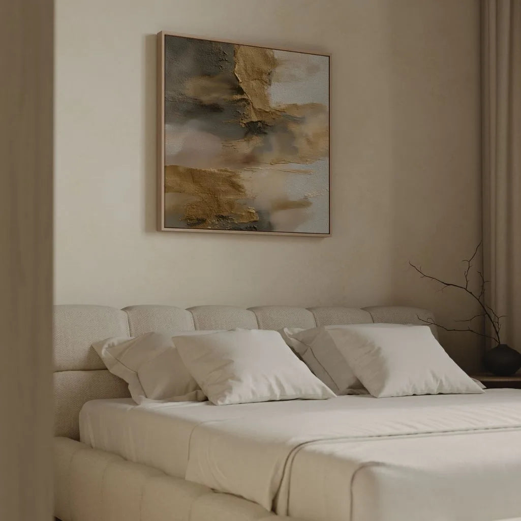 Obraz na płótnie w ramie – Złote refleksy