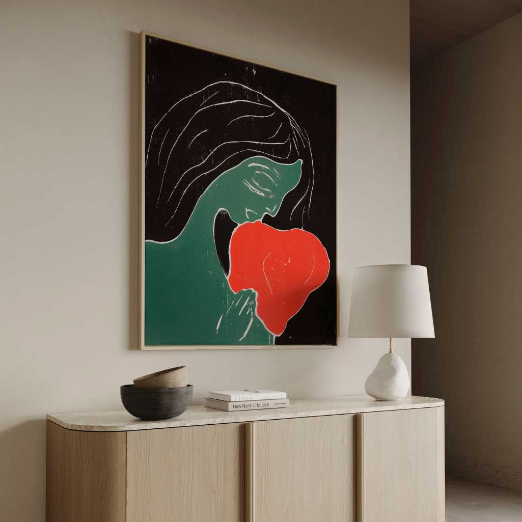 Obraz na płótnie w ramie – Dwa serca, 1899