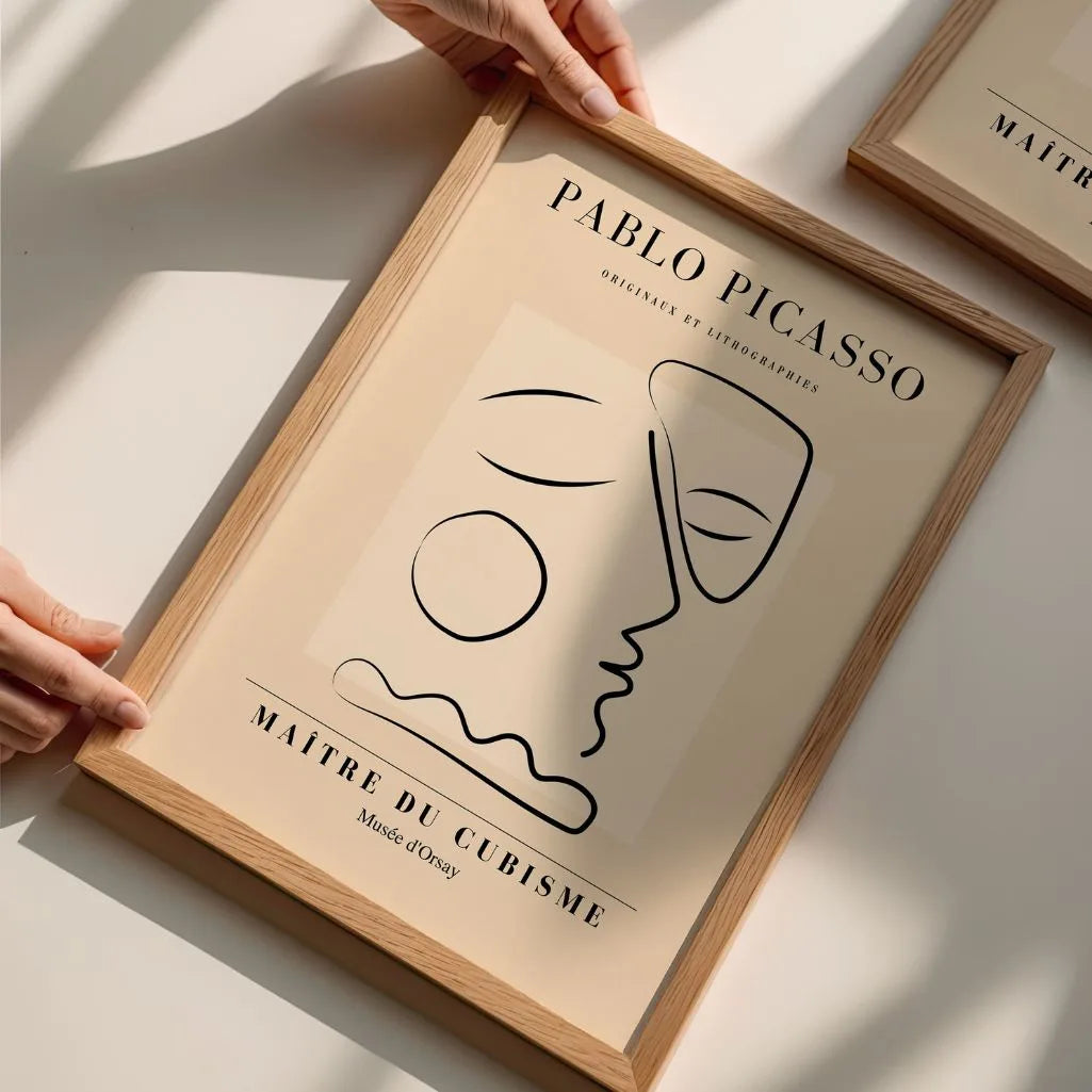 Plakat inspirowany twórczością Pablo Picasso – Profil zadumy