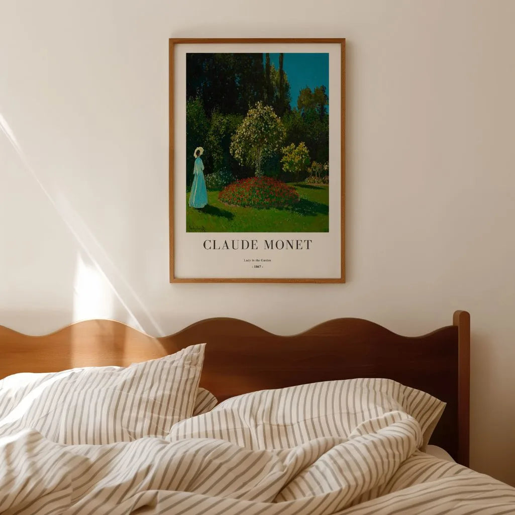 Claude Monet – Dama w ogrodzie Plakat