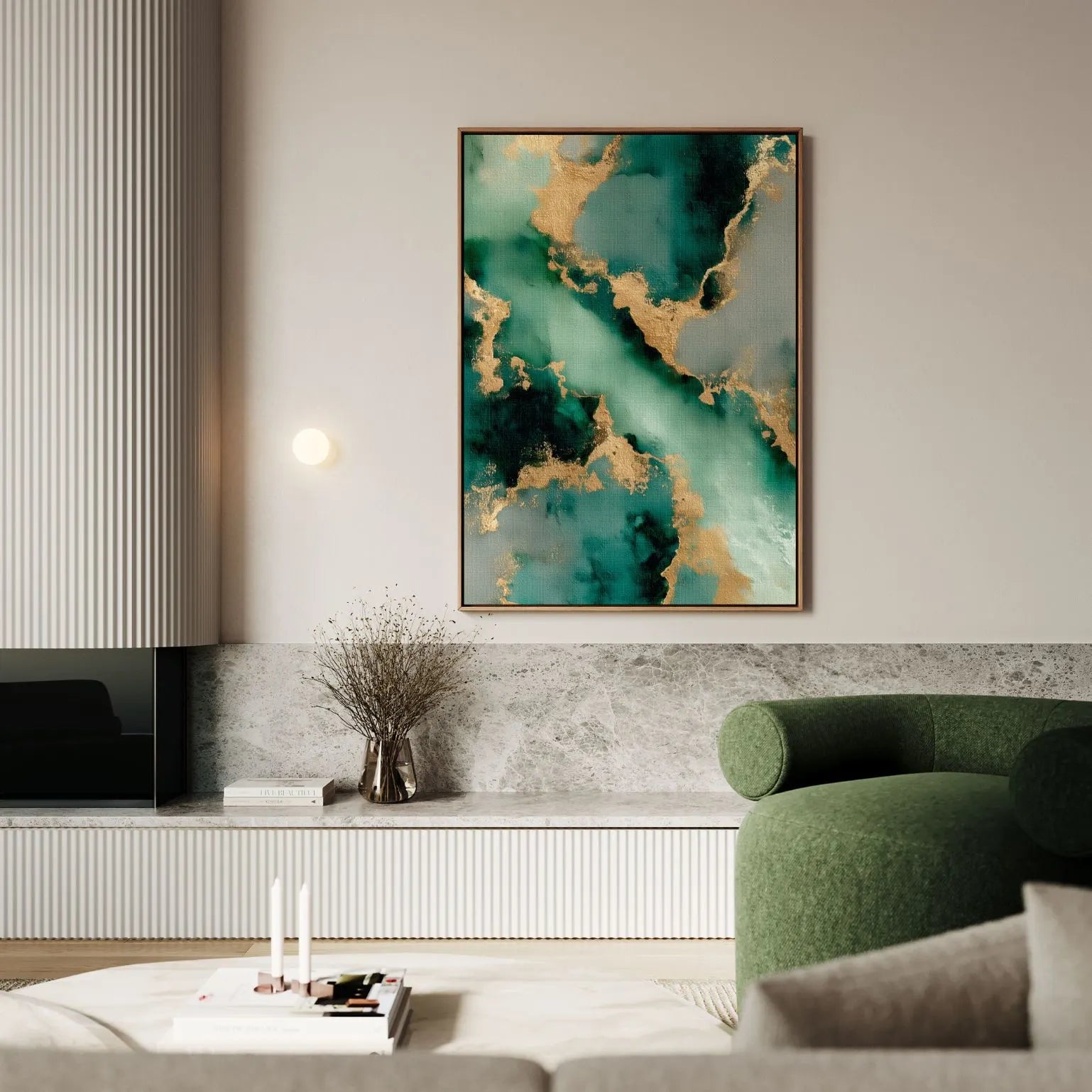 Obraz na płótnie w ramie – Szmaragdowa głębia