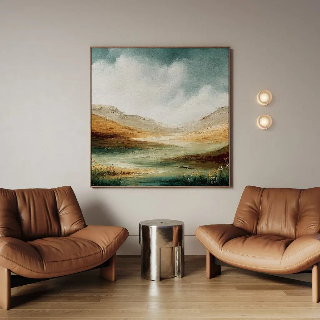 Obraz na płótnie w ramie – Zielona dolina