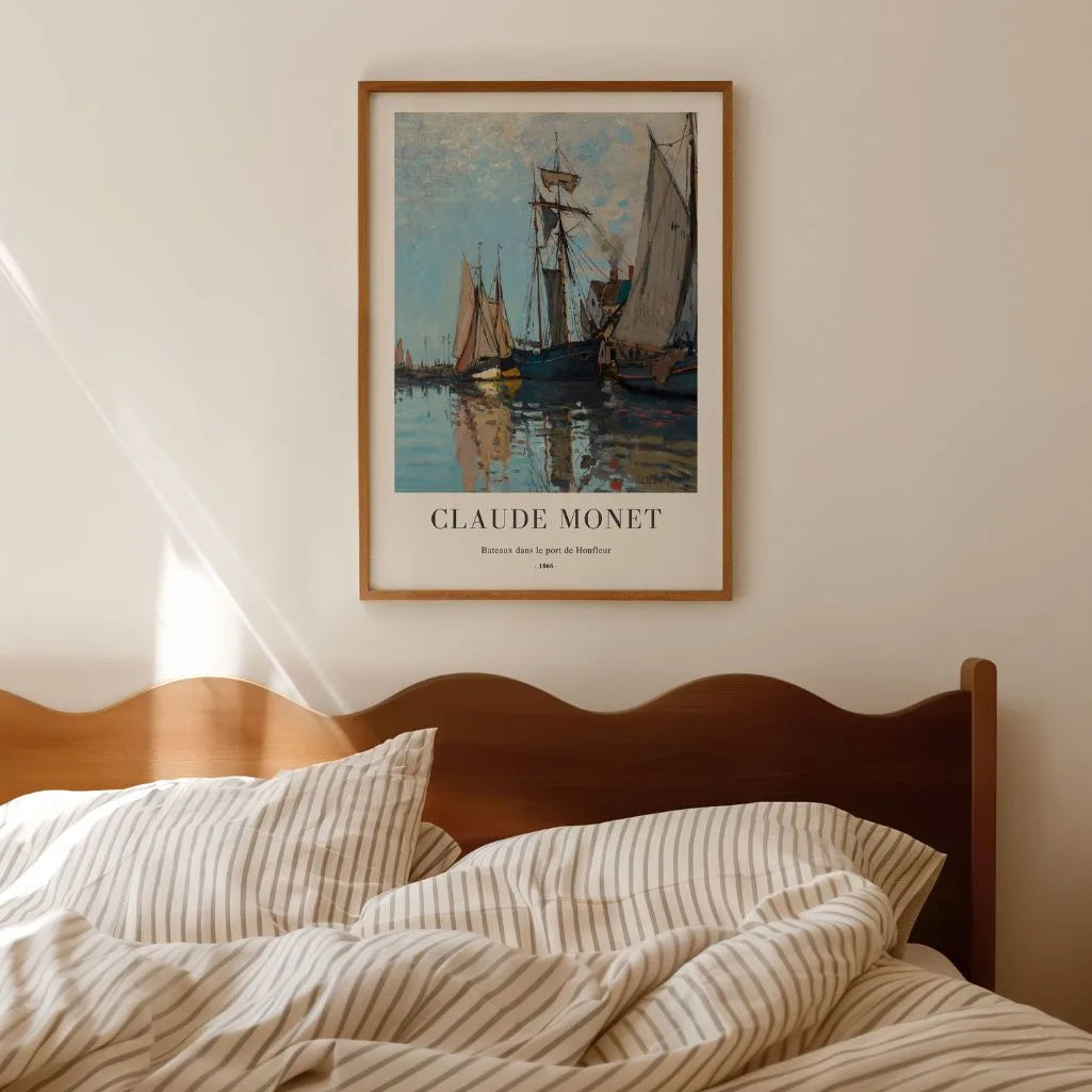 Claude Monet – Łodzie w porcie w Honfleur Plakat